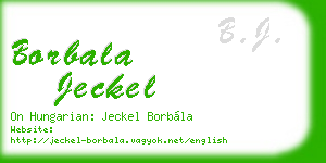 borbala jeckel business card